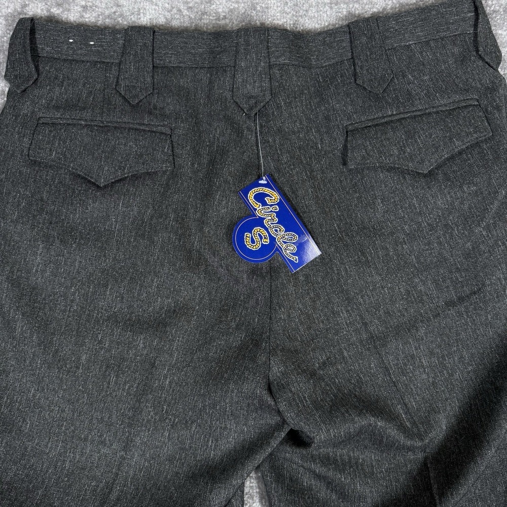 NWT‎ Circle S Dress Pants Men's 38x36 Heathered Black Unhemmed Straight Western